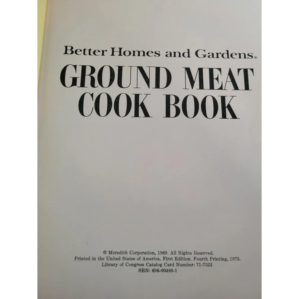 Better Homes Gardens‎ Cookbooks Ground Meat & Bread Vtg 1963 & 1969 Hardcover